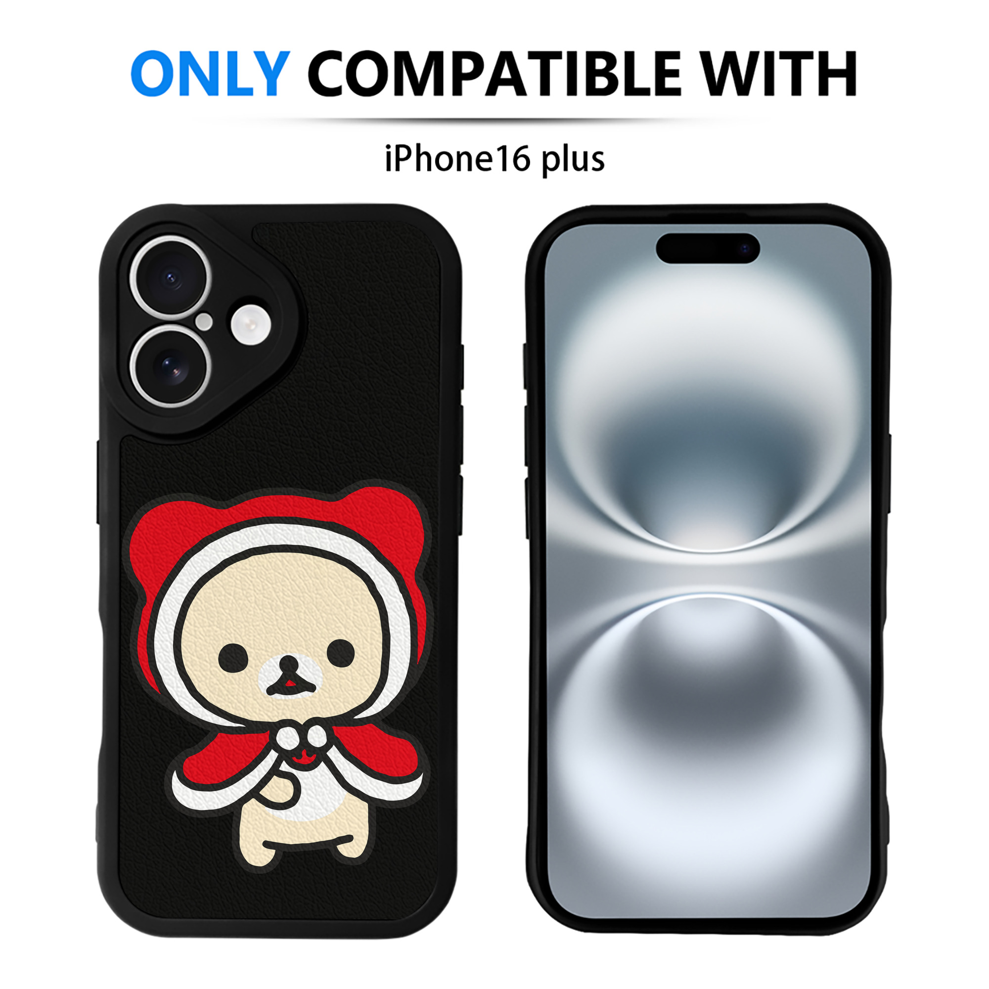 （画像用） リラックマ リラックマ キイロイトリ Rilakkuma Korilakkuma Kiiroitori 【iPhone 16シリーズ対応】シリコンスマホケース（レザー調） 材質：シリコン